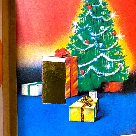 CHRISTMAS VTG 50’s FEEL SANTA CLAUS’ BEARD TOUCH AND FEEL HARDCOVER BOOK TAIWAN - Picture 9 of 14